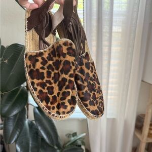 Picon|Made in Spain, Leopard print calf hair leather espadrilles with Jute Sole•